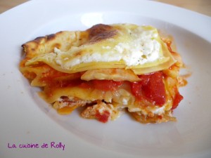 Lasagnes tomates courgettes et crème de chèvre par la cuisine de Rolly